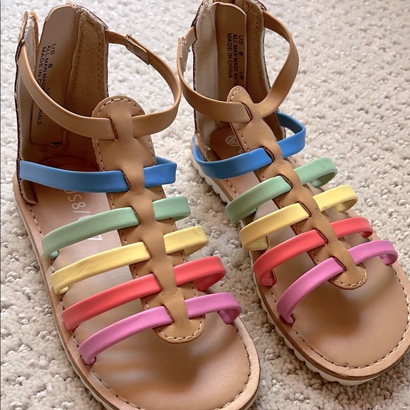 Other - Colorful Kids Sandals size 8 little girls